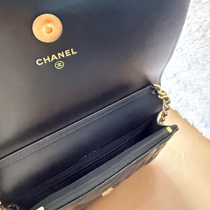 Chanel 荔枝牛皮方胖WOC-7