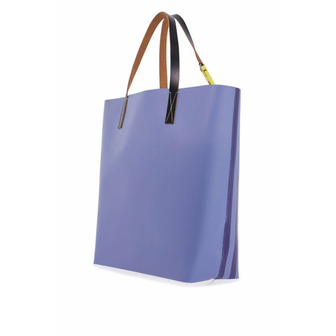 MARNI striped tribeca tote bag SHMQ0037Q0P8210 OPAL/ESTATEBLUE