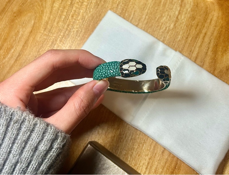 寶格麗 Bvlgari SERPENTI FOREVER 皮革手鏈(環)-0