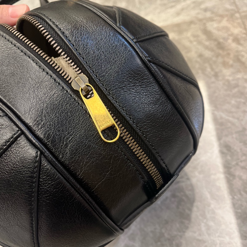 GUCCI 古馳 單肩包造型包 _ 籃球 _GG 馬爾蒙皮革黑色 （極新-6
