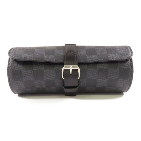 LOUIS VUITTON Damier Graphite Watch Case銀扣手錶盒