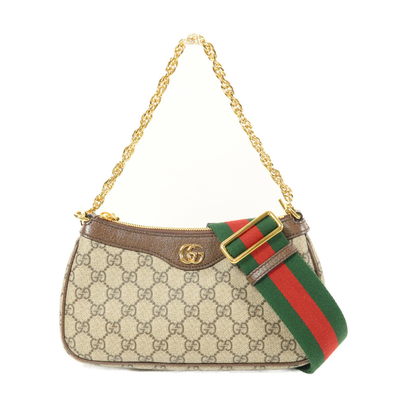 GUCCI 塗層帆布Ophidia Small金扣手挽肩背兩用袋-0