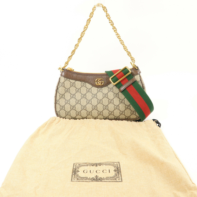 GUCCI 塗層帆布Ophidia Small金扣手挽肩背兩用袋-9