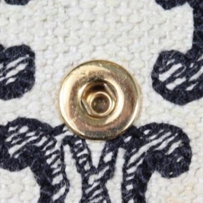 💝FuFu.Style ⟡.·* Celine *稀有*皮革x麻布材質凱旋門短夾錢包-17