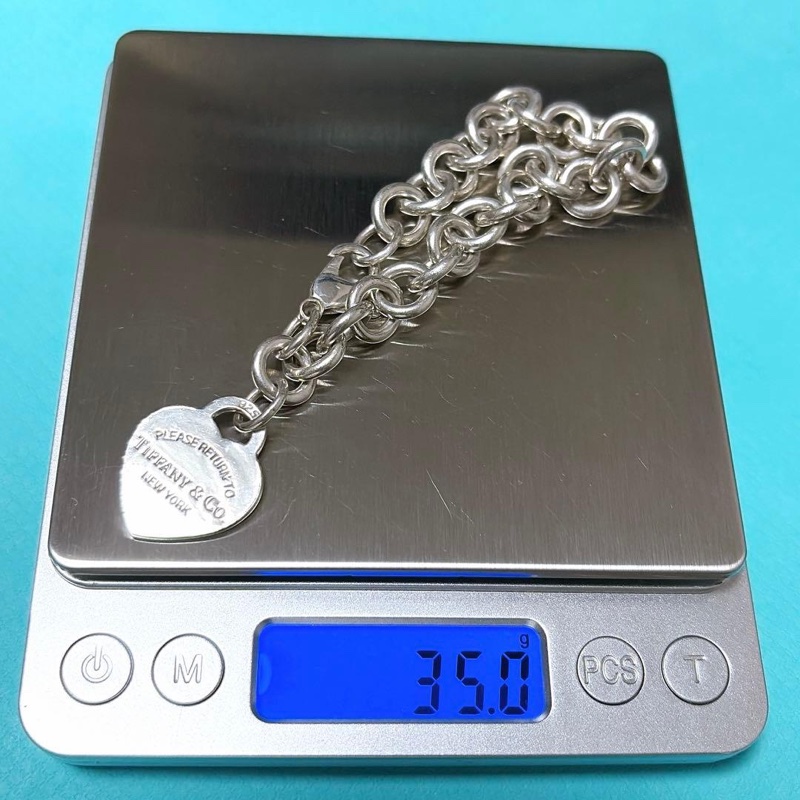 💝FuFu.Style ⟡.·* Tiffany&Co. 愛心銀牌手鏈-13
