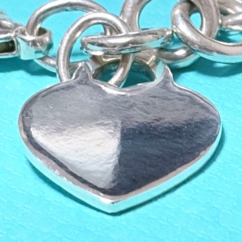 💝FuFu.Style ⟡.·* Tiffany&Co. 愛心銀牌手鏈-14