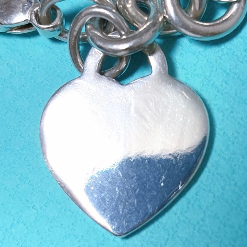 💝FuFu.Style ⟡.·* Tiffany&Co. 愛心銀牌手鏈-15