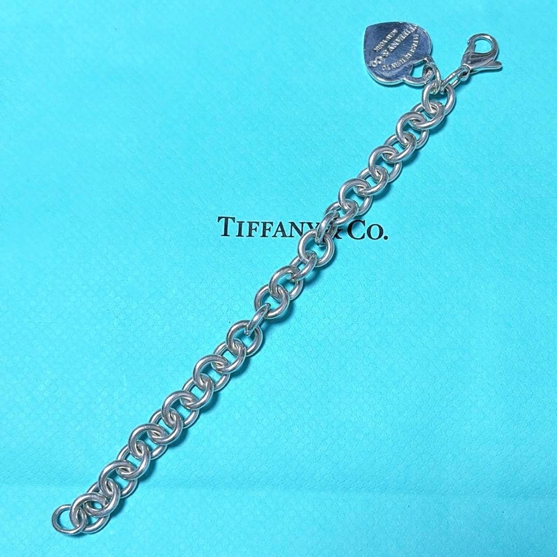 💝FuFu.Style ⟡.·* Tiffany&Co. 愛心銀牌手鏈-20