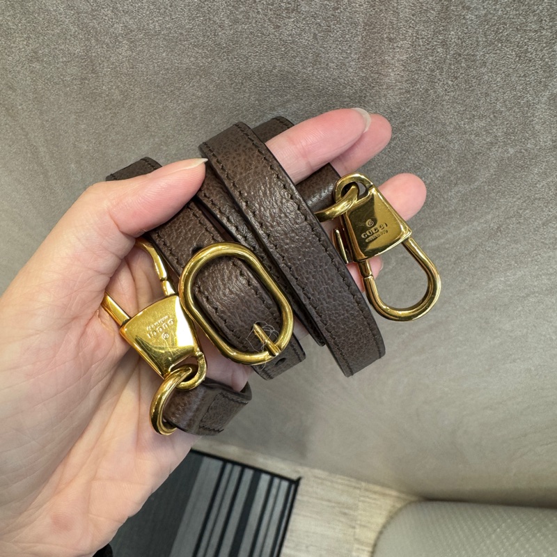 GUCCI咖啡色緹花布竹節小號Diana包-17