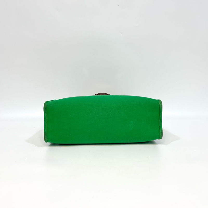 愛馬仕 Hermes Herbag 31 竹子綠帆布拼自然色牛皮手提包｜Kelly風格經典款-8