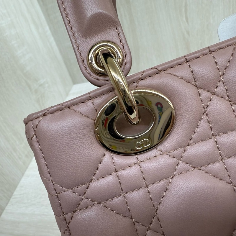 DIOR裸膚金釦小號黛妃包 M0538OCAL-M50P-10