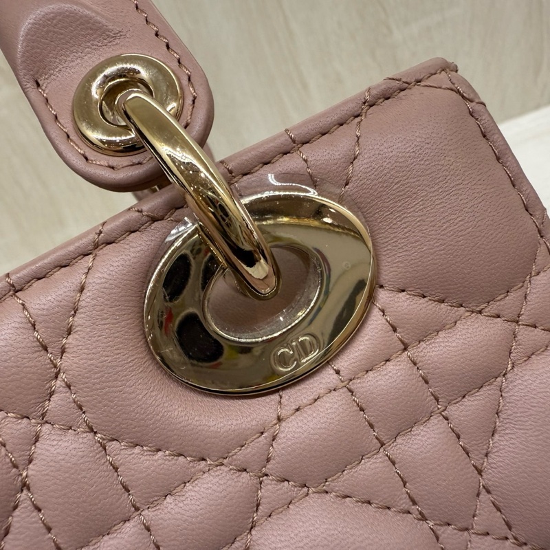 DIOR裸膚金釦小號黛妃包 M0538OCAL-M50P-11