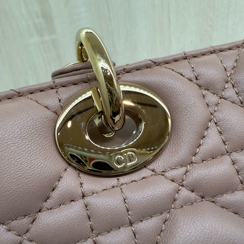 DIOR裸膚金釦小號黛妃包 M0538OCAL-M50P-12