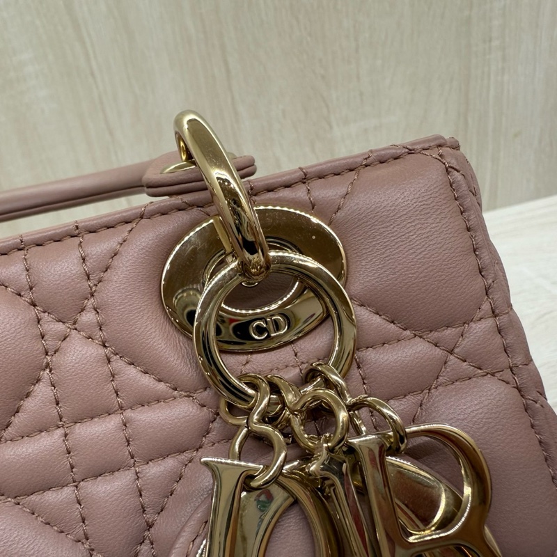 DIOR裸膚金釦小號黛妃包 M0538OCAL-M50P-13