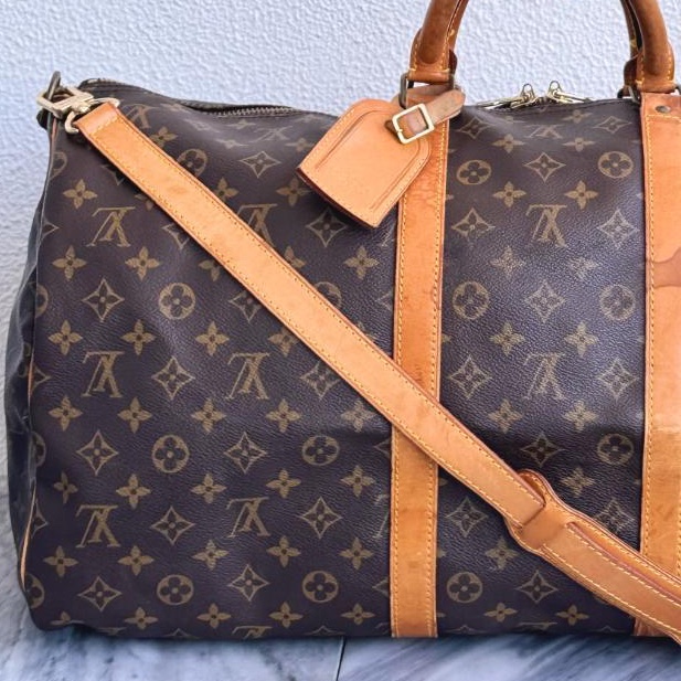 💝FuFu.Style ⟡.·* LV Keepall55 旅行袋行李包-31