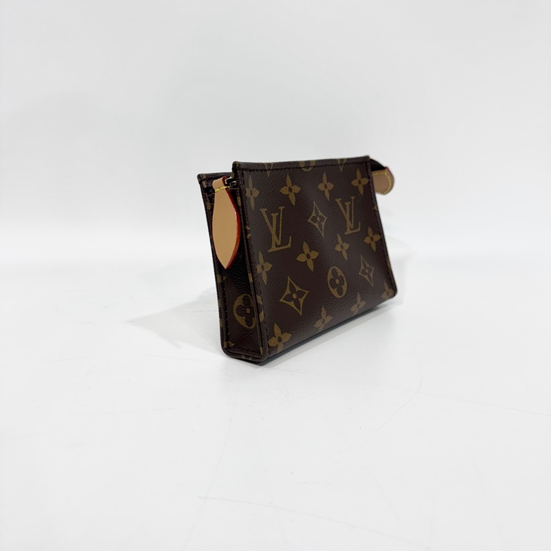 🥨近全新路易威登新版洗漱包LV原花一字拉鏈Toiltry Pouch On Chain肩背包M81412-11