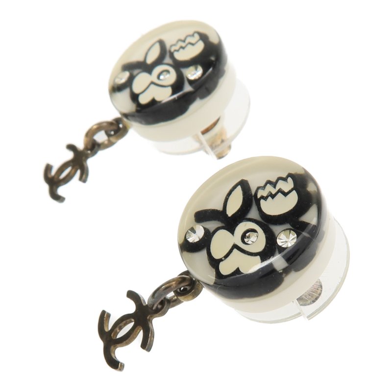 CHANEL 【激減優惠】金屬/PVC Earrings耳環-1