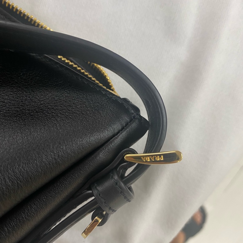 【促銷品] Prada 1BC231 Aimee 大號 光滑小牛皮肩背包 黑色-8