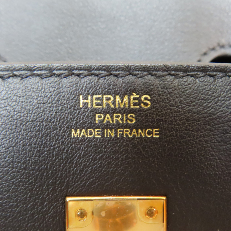 【再降價】黑色 Swift牛皮 Birkin 25 柏金包 手提包 U刻 金扣【HERMES 愛馬仕】-6