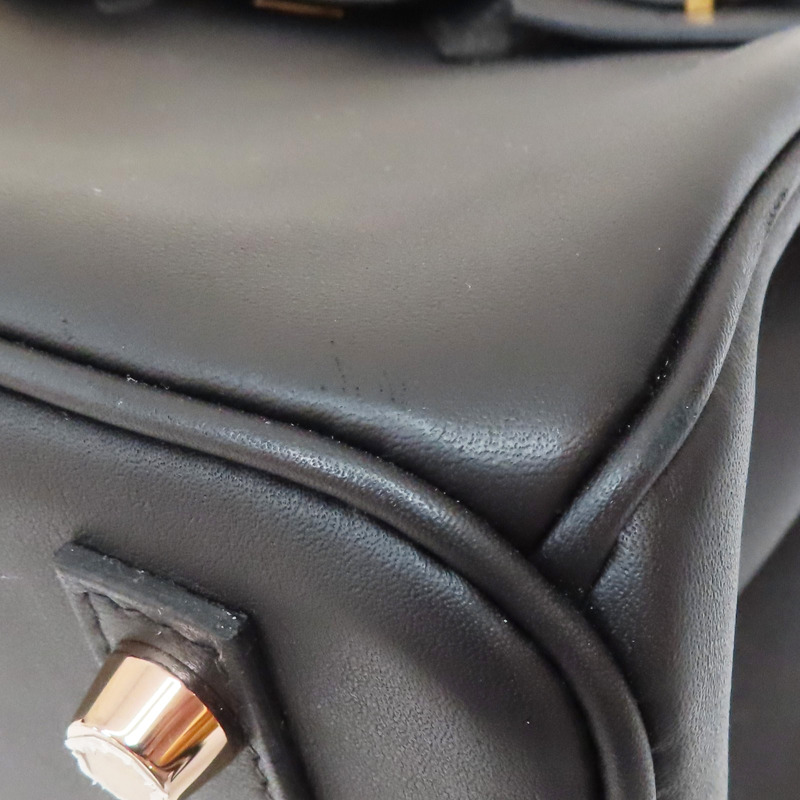【再降價】黑色 Swift牛皮 Birkin 25 柏金包 手提包 U刻 金扣【HERMES 愛馬仕】-10