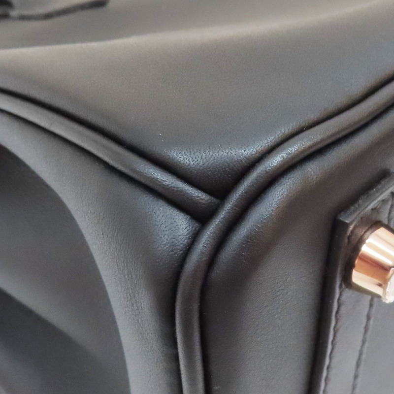 【再降價】黑色 Swift牛皮 Birkin 25 柏金包 手提包 U刻 金扣【HERMES 愛馬仕】-11