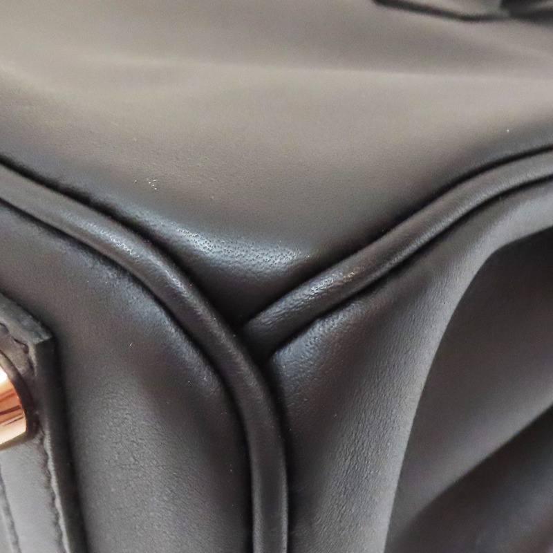 【再降價】黑色 Swift牛皮 Birkin 25 柏金包 手提包 U刻 金扣【HERMES 愛馬仕】-12