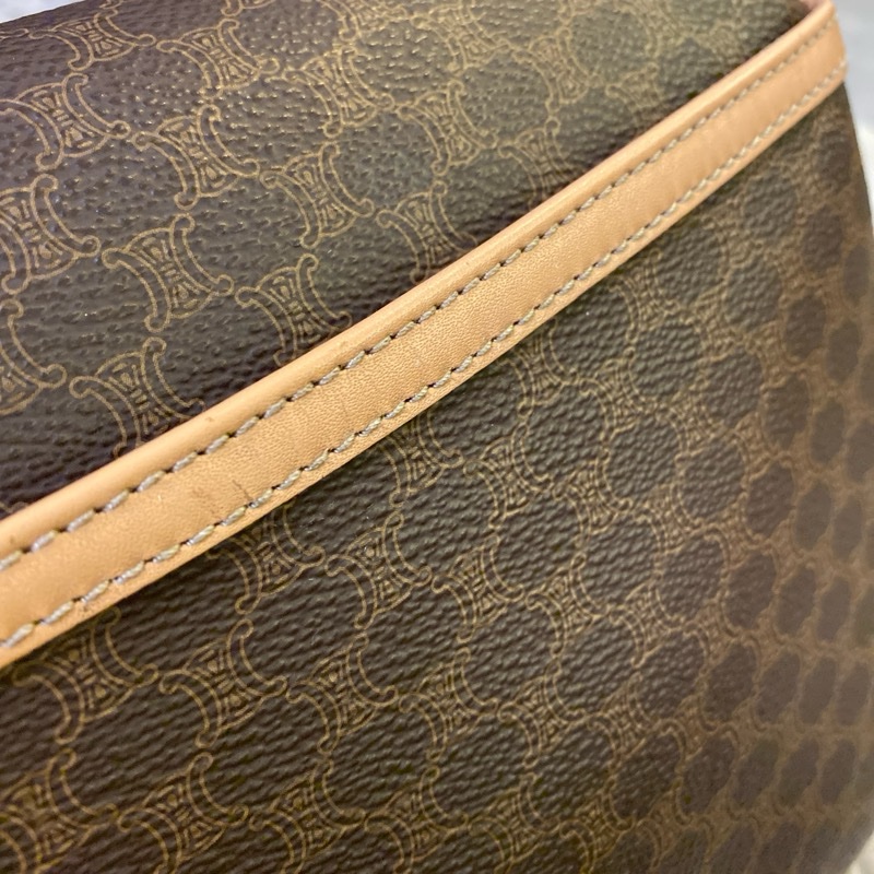 Celine 古董包 老花 超美 復古 斜背包 郵差包-9