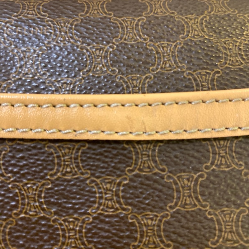 Celine 古董包 老花 超美 復古 斜背包 郵差包-10