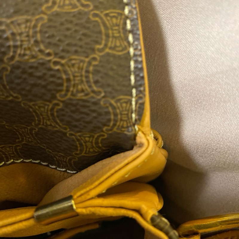 Celine 古董包 老花 超美 復古 斜背包 郵差包-38