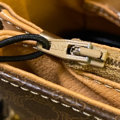 Celine 古董包 老花 超美 復古 斜背包 郵差包-41