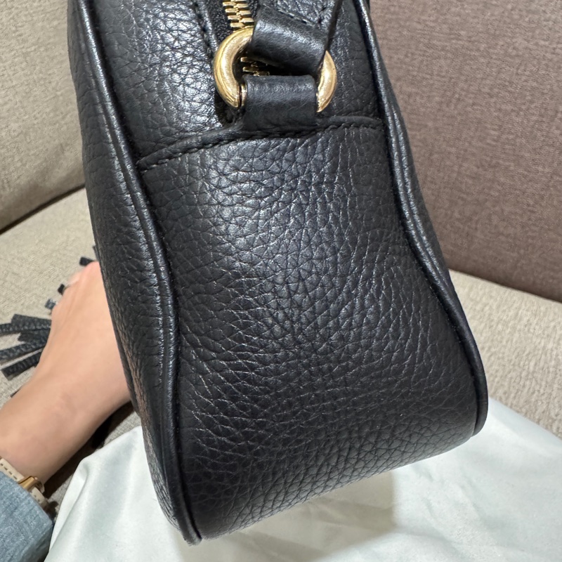 📌 正貨/二手/已停產 GUCCI SOHO DISCO 黑色小牛皮 斜背包 相機包-19