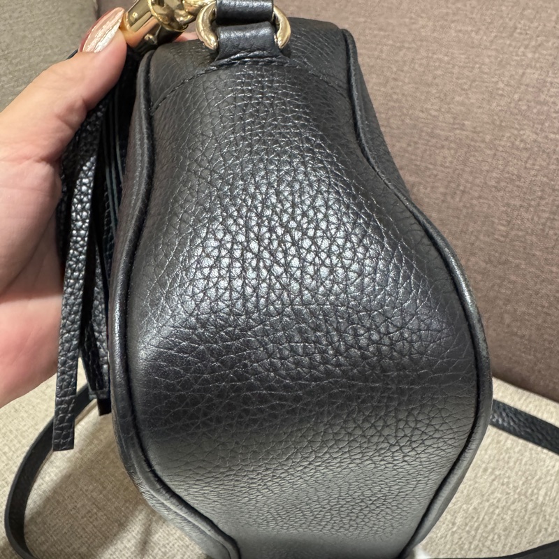 📌 正貨/二手/已停產 GUCCI SOHO DISCO 黑色小牛皮 斜背包 相機包-21