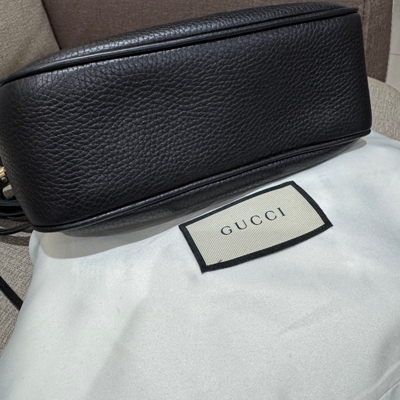 📌 正貨/二手/已停產 GUCCI SOHO DISCO 黑色小牛皮 斜背包 相機包-22