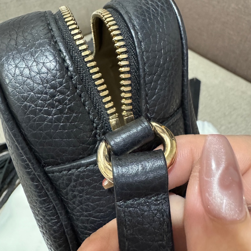 📌 正貨/二手/已停產 GUCCI SOHO DISCO 黑色小牛皮 斜背包 相機包-33