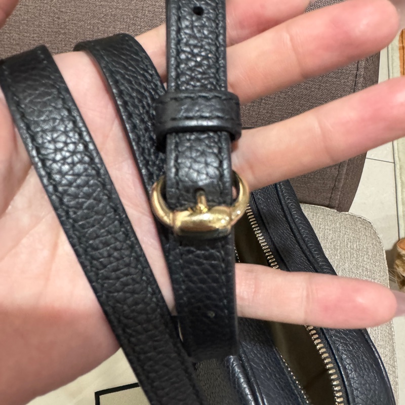 📌 正貨/二手/已停產 GUCCI SOHO DISCO 黑色小牛皮 斜背包 相機包-35
