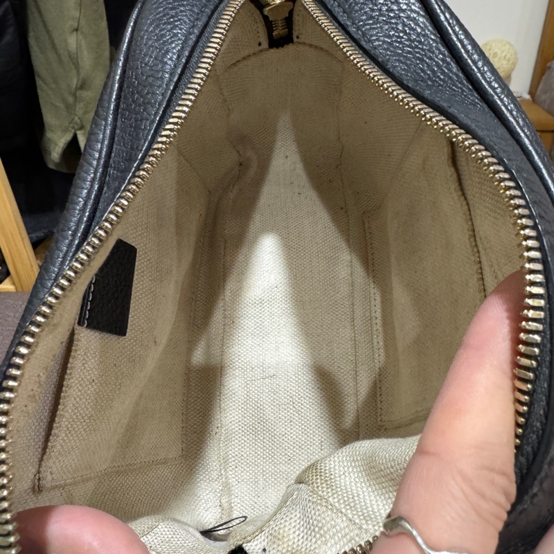 📌 正貨/二手/已停產 GUCCI SOHO DISCO 黑色小牛皮 斜背包 相機包-39