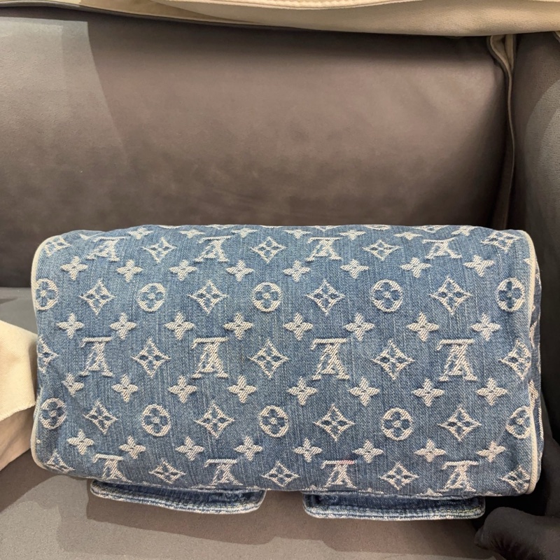 LV中古丹寧牛仔波士頓手提包-7