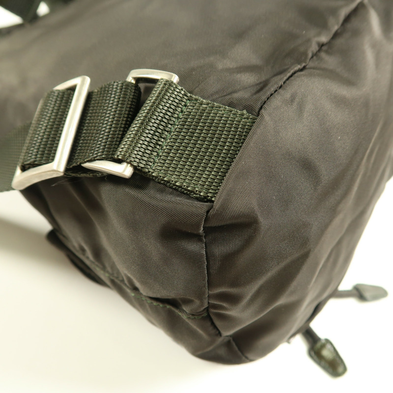 PRADA 尼龍Backpack銀扣背包-13