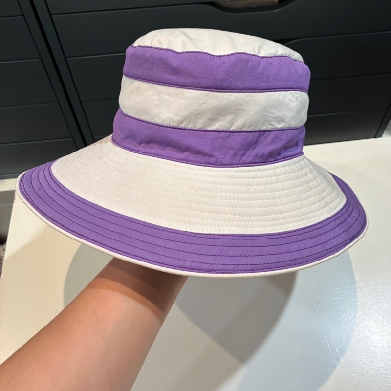 正品Hermes 愛馬仕寬沿遮陽帽法國製-3