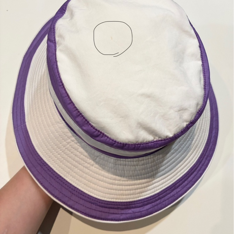 正品Hermes 愛馬仕寬沿遮陽帽法國製-5