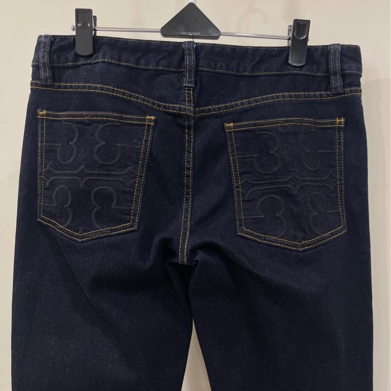 美國TORY BURCH 金扣牛仔長褲-5