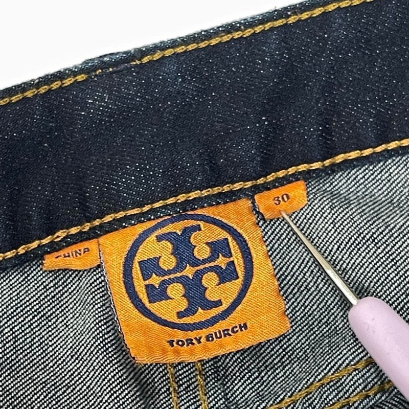美國TORY BURCH 金扣牛仔長褲-8