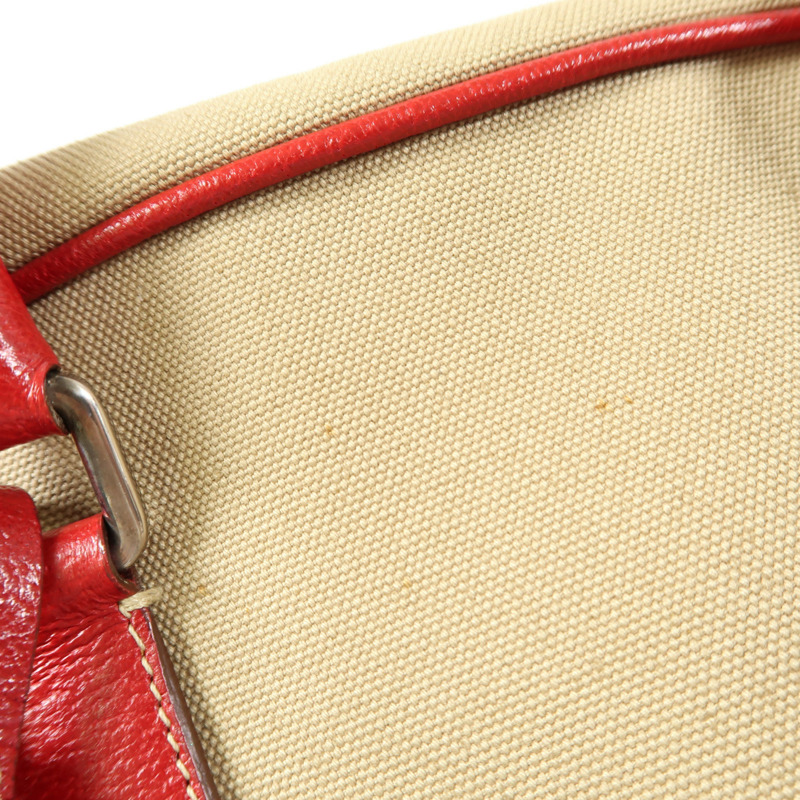 PRADA 帆布Tote Bag銀扣手挽袋-16
