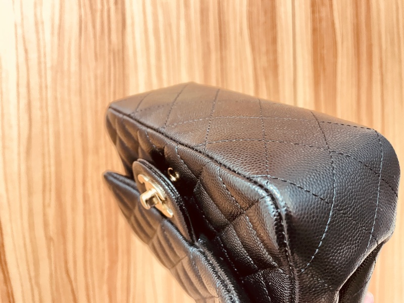 Chanel mini coco cf 魚子醬牛皮 黑 香檳🍾金 方胖子 絕版品-2