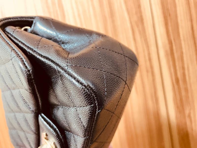 Chanel mini coco cf 魚子醬牛皮 黑 香檳🍾金 方胖子 絕版品-3