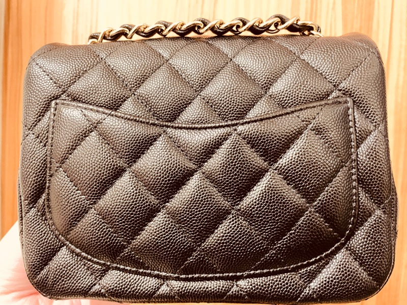 Chanel mini coco cf 魚子醬牛皮 黑 香檳🍾金 方胖子 絕版品-5