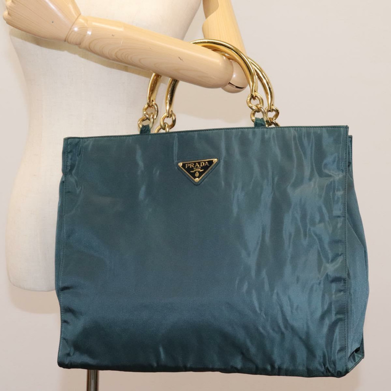 【日本直送】PRADA 尼龍卡其色手提包 正品 nb125-21
