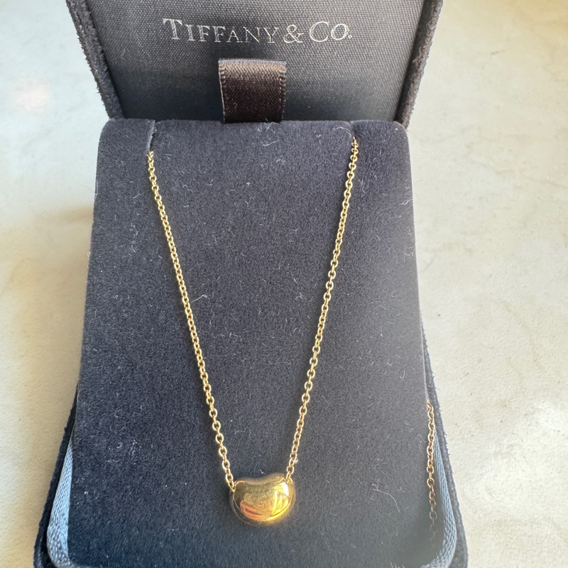 Tiffany正品18K金相思豆項鏈 小迷你相思豆-4