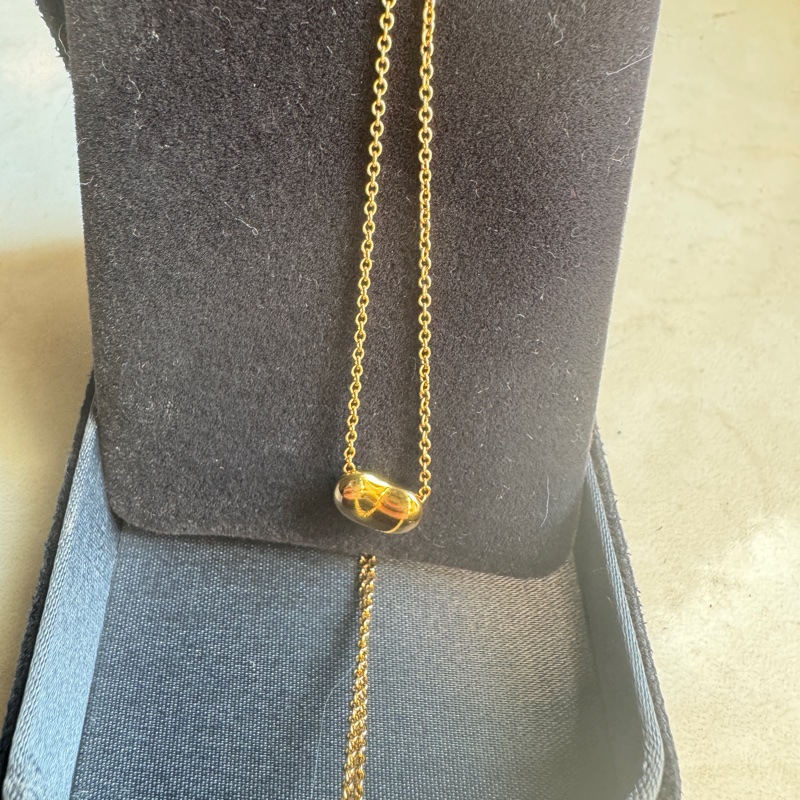 Tiffany正品18K金相思豆項鏈 小迷你相思豆-5
