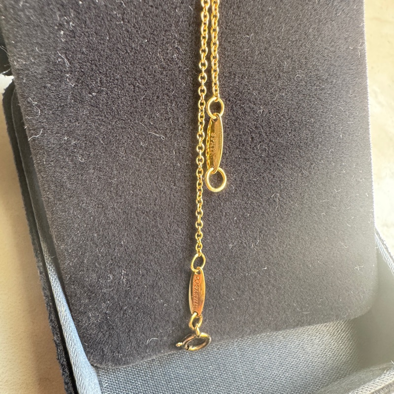 Tiffany正品18K金相思豆項鏈 小迷你相思豆-6